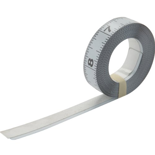 Starrett Measure Stix, SM412WRL - Steel Measuring Tape Tool, 1/2” x 12’ with Permanent Adhesive Backing, Mount to Work Bench, Saw Table, Drafting Tables and More, Cut Down to Needed Size