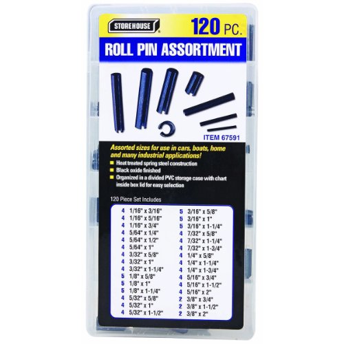 Harbor Freight Tools Roll Pin Assortment, 120 Pc. Storehouse