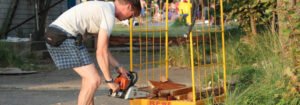put a chain on a chainsaw