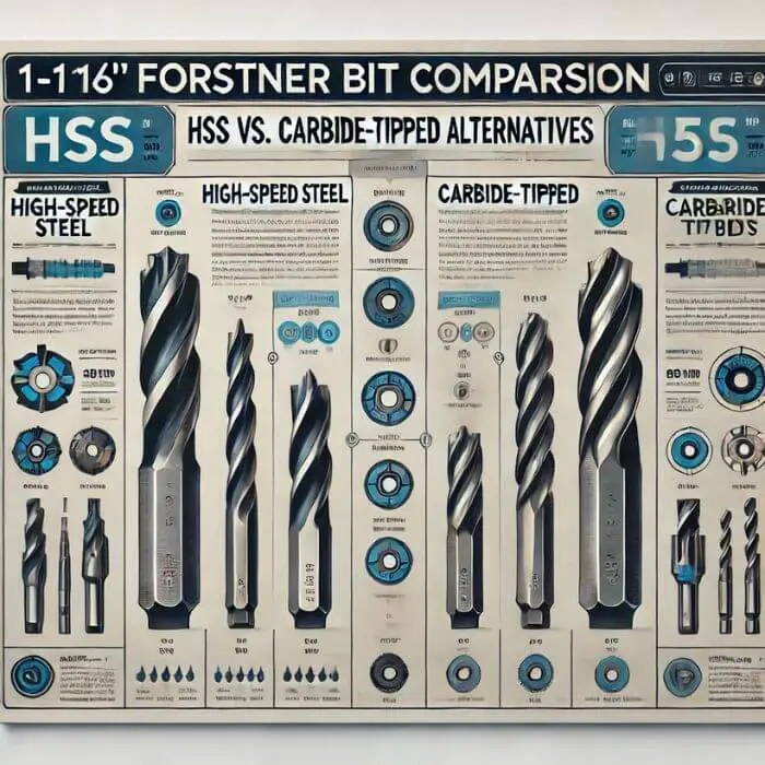 1-1/16" Forstner Bit Comparison: HSS vs. Carbide-Tipped Alternatives