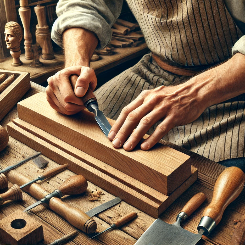 How do you sharpen a wooden gouge