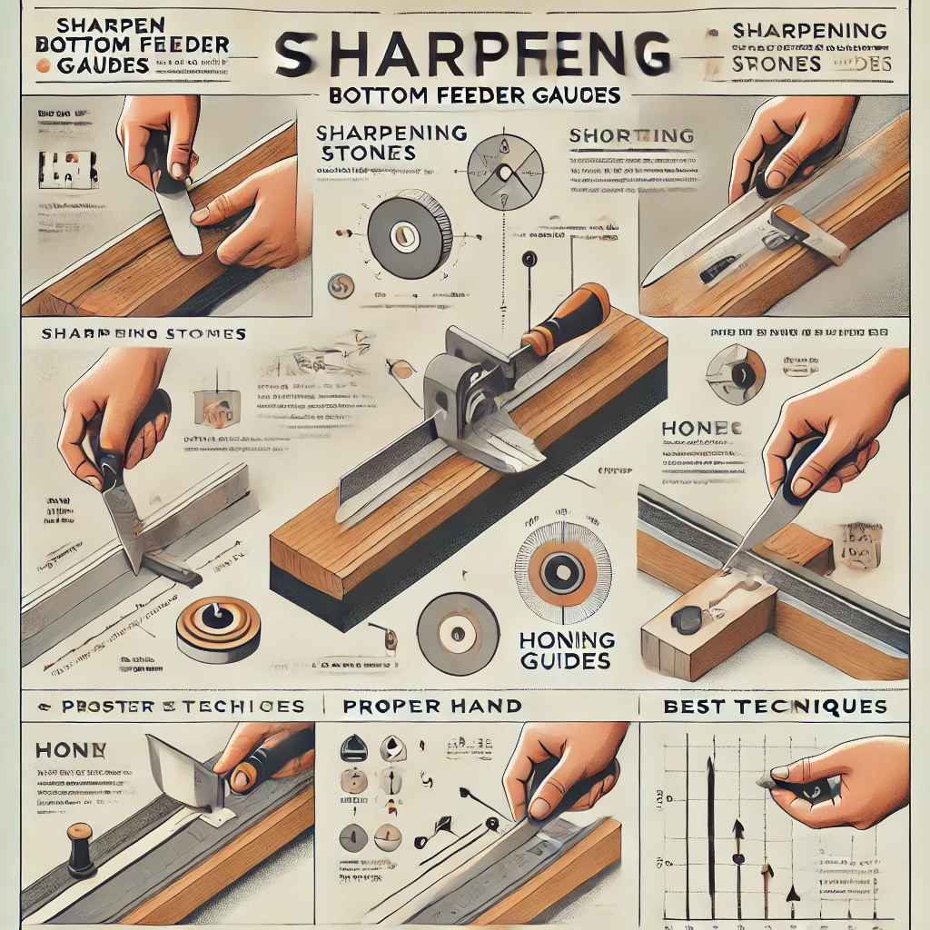 How do you sharpen bottom feeder gauges?
