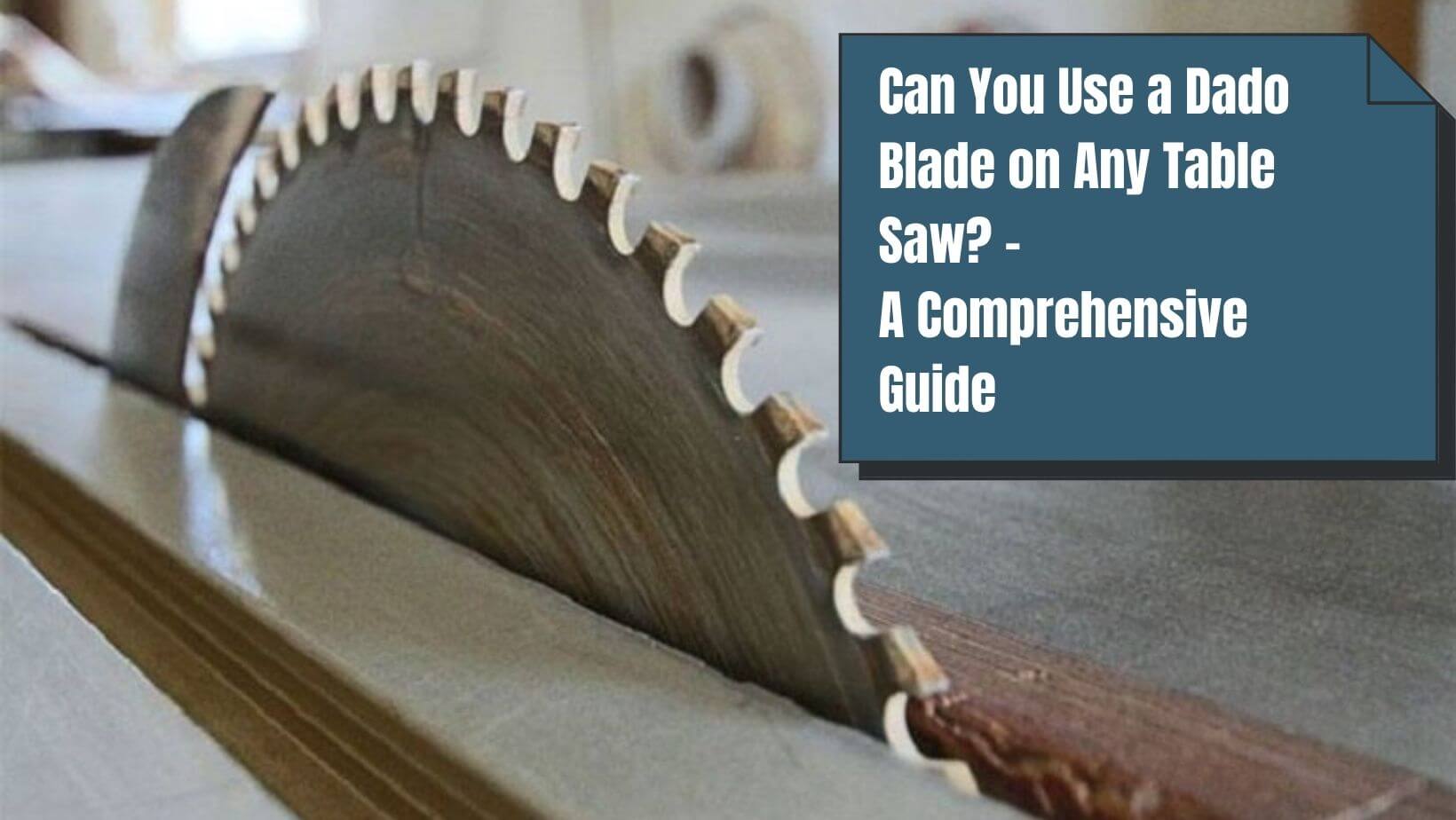 Can you use a dado blade on any table saw