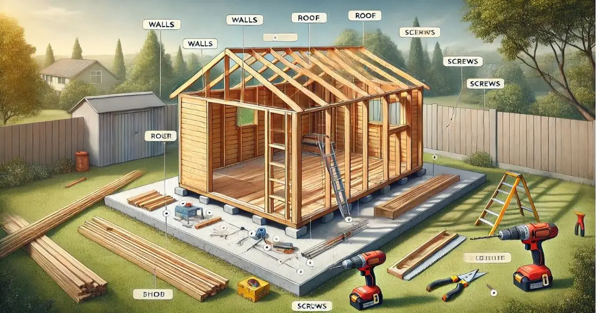 how to build a shed on a concrete slab